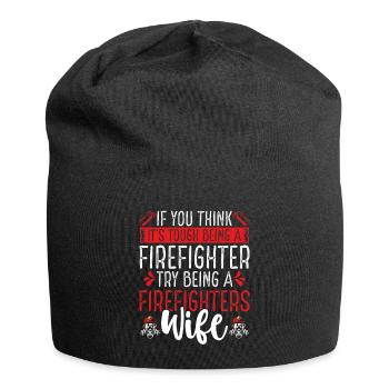Night Shift Firefighter Wife Women Firefighter - Jersey-Beanie - Schwarz - Vorne