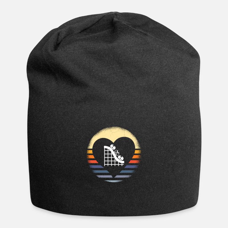 Achterbahn Geschenk - Jersey-Beanie - Schwarz