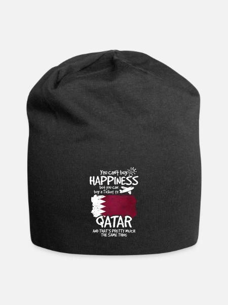 Qatar - Bonnet en jersey - noir