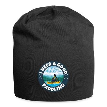 Kajak fahren - Jersey-Beanie - Schwarz - Vorne
