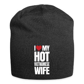 Vietnamesisches Ehefrauengeschenk - Jersey-Beanie - Anthrazit - Vorne