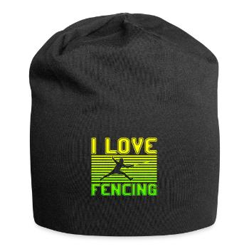 I love fencing - Jersey-Beanie - Schwarz - Vorne
