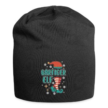 Weihnachts Elf Partnerlook Design Xmas Elfen - Jersey-Beanie - Schwarz - Vorne