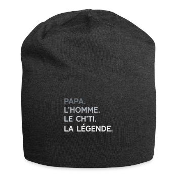 Papa Ch'ti L'Homme La Légende Cadeau Humour - Bonnet en jersey - charbon - Devant