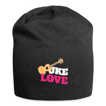 Uke Love Ukulele Gitarre Musik - Jersey-Beanie - Schwarz - Vorne