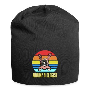 Retro Vintage Marine Biologist Awesome SCUBA - Jersey Beanie - black - Front