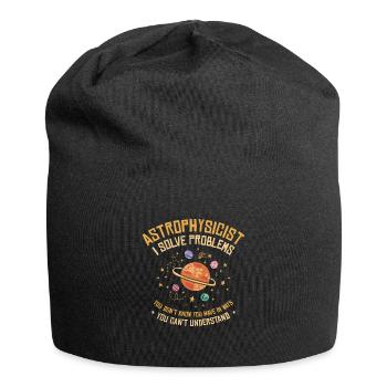Astrophysicien Je résous des problèmes Drôle - Bonnet en jersey - noir - Devant