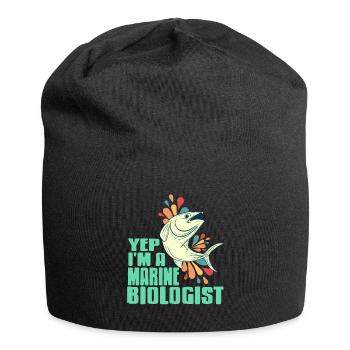 Yep I'm A Marine Biologist Retro Designs Present - Jersey-Beanie - Schwarz - Vorne