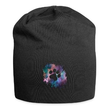 Paw Print Galaxy Dogs Dog Lovers Gassi - Jersey Beanie - black - Front