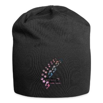 You Never Walk Alone Hunde Hundeliebhaber Gassi - Jersey-Beanie - Schwarz - Vorne
