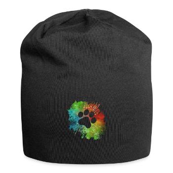 Paw Print Galaxy Dogs Dog Lovers Gassi - Jersey Beanie - black - Front