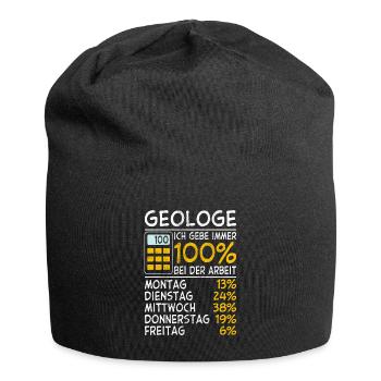 Geologe Immer 100% - Jersey-Beanie - Schwarz - Vorne