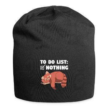 To Do List Nothing Red Pandas Panda Lover - Jersey-Beanie - Schwarz - Vorne