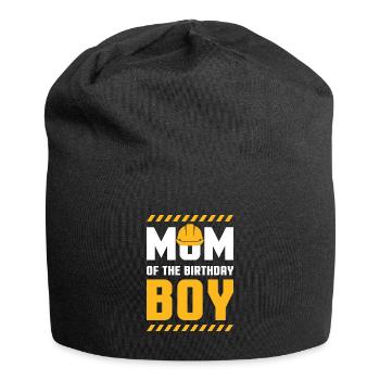 Mom Of The Birthday Boy Shirt Gift - Jersey Beanie - black - Front