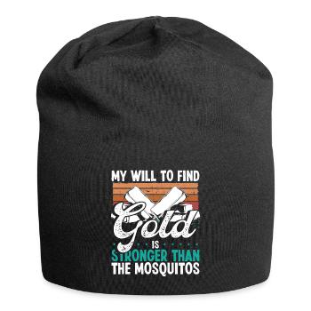 Gold Panner Will to find Gold Prospector Mosquitos - Jersey-Beanie - Schwarz - Vorne