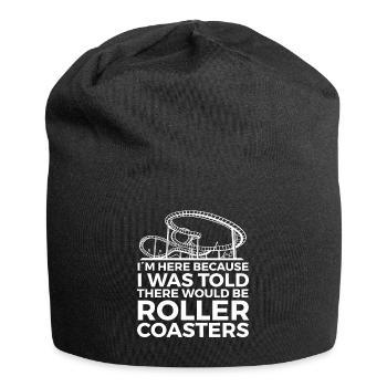 Achterbahn Geschenk - Jersey-Beanie - Schwarz - Vorne