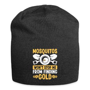 Gold Panner Mosquitos Gold Miner Prospector Miner - Jersey Beanie - charcoal grey - Front