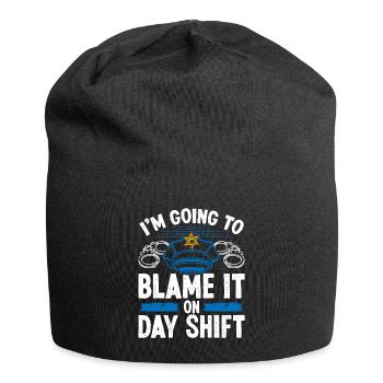 Night Shift Policeman Blame Day Police Officer - Jersey-Beanie - Schwarz - Vorne