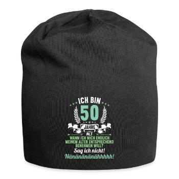Ich bin 50 Jahre alt 50 Geburtstag - Jersey-Beanie - Schwarz - Vorne
