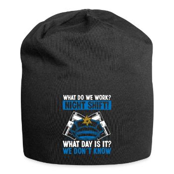 Night Shift Police Officer What day is Policeman - Jersey-Beanie - Schwarz - Vorne