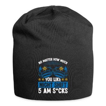 Night Shift Policeman Hate 5 am Police Officer - Jersey-Beanie - Schwarz - Vorne