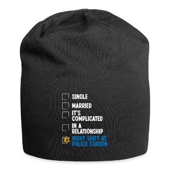 Night Shift Policeman RelationshipStatus Policeman - Jersey-Beanie - Schwarz - Vorne