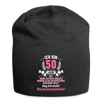 Ich bin 50 Jahre alt 50 Geburtstag - Jersey-Beanie - Schwarz - Vorne
