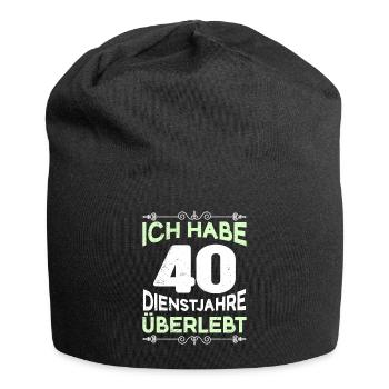 40 Jahre Arbeit Dienstjubiläum 40 Jahre - Jersey-Beanie - Schwarz - Vorne