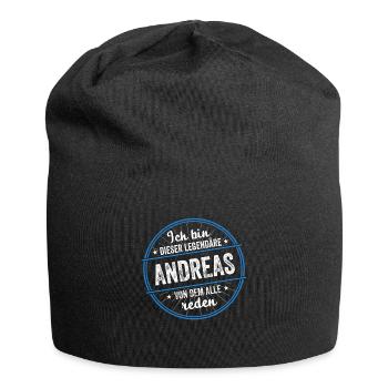 Ich bin dieser legendärer Andreas Name - Jersey-Beanie - Schwarz - Vorne