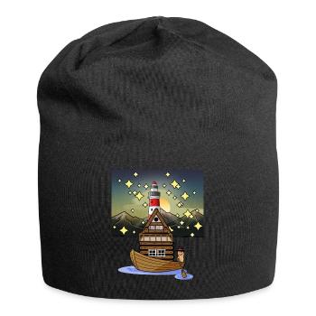Nature Lovers Peanut Adventure Travel Expedition - Jersey Beanie - black - Front