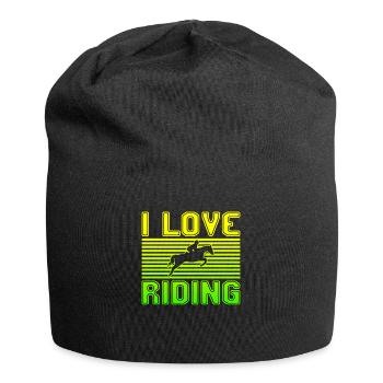 I love riding - Jersey Beanie - black - Front