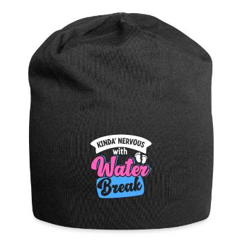 Pregnancy Funny Announcement Reveal - Jersey Beanie - black - Front