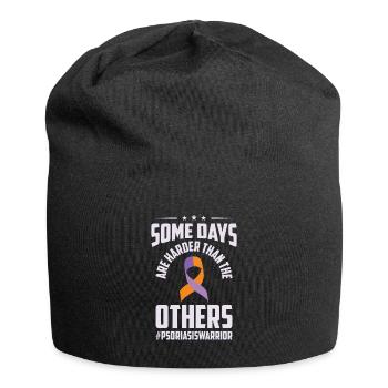 Psoriasis Warrior Some Days are Harder Awareness - Jersey Beanie - black - Front
