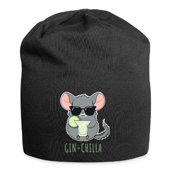 Gin- Chinchilla Gin - Jersey-Beanie - Schwarz - Vorne