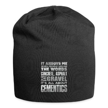 Concrete Finisher Concrete Mixer Its All About - Jersey-Beanie - Schwarz - Vorne