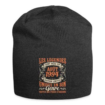 Anniversaire Vintage Idée Cadeau Août 1994 - Bonnet en jersey - charbon - Devant
