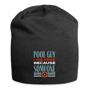Pool Guy Cleaner Pool Service Funny Quote - Jersey-Beanie - Schwarz - Vorne