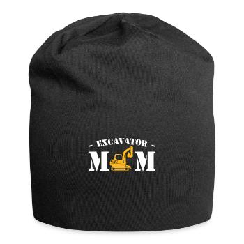Excavator Mom Construction Worker Gift Shirt - Jersey Beanie - black - Front