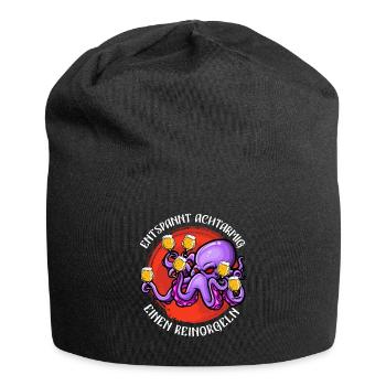 Saufen Spruch Entspannt achtarmig einen reinorgeln - Jersey-Beanie - Schwarz - Vorne