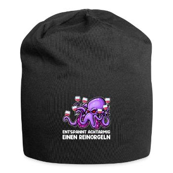 Achtarmig einen reinorgeln Bier - Jersey-Beanie - Schwarz - Vorne