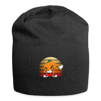 Halloween Dabbing Creepy Pumpkin Jack O Lantern - Jersey Beanie - black - Front