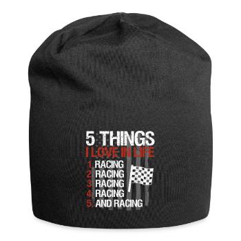 Racing Motorsport Saying - Jersey Beanie - black - Front