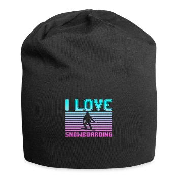 I love snowboarding - Jersey-Beanie - Schwarz - Vorne