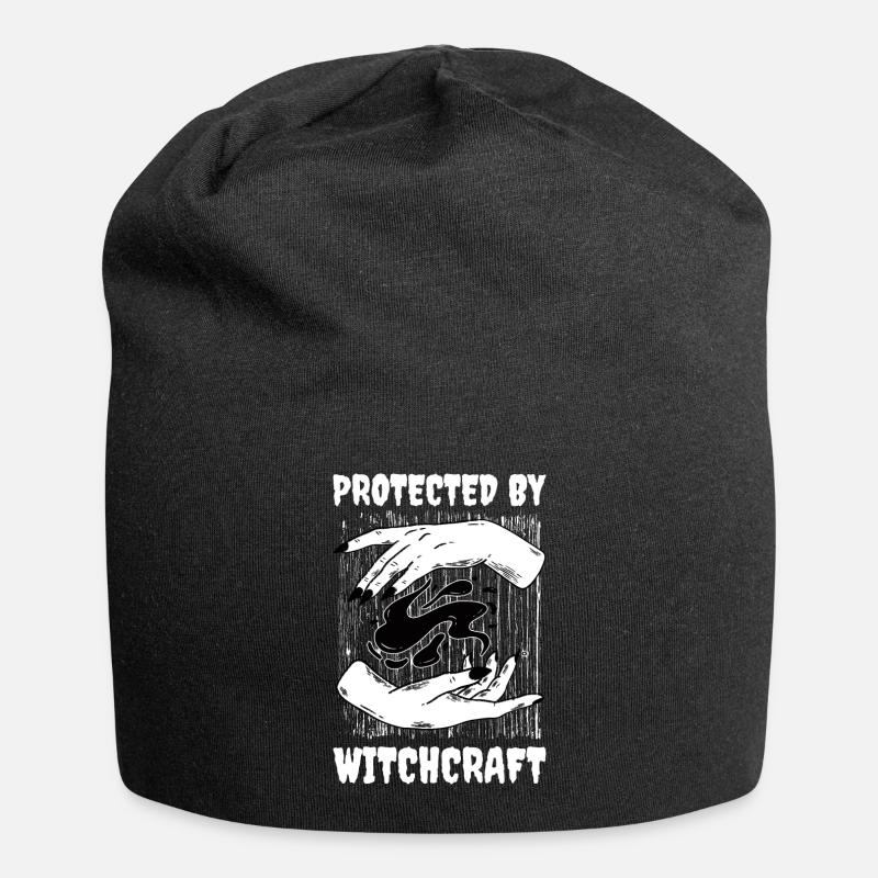 Protégé par le cadeau de sorcellerie Wicca - Bonnet en jersey - noir