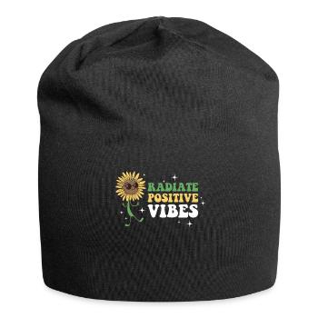 Radiate Positive Vibes Hippie Gift - Jersey Beanie - black - Front
