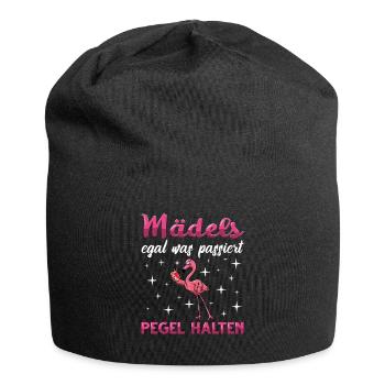 Flamingo Junggesellenabschied Frauen jga Saufen - Jersey-Beanie - Schwarz - Vorne