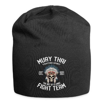 Muay Thai Fight Team Kriegshaube - Thailand - Jersey-Beanie - Schwarz - Vorne