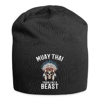 Train Like A Beast - Muay Thai und Thai Boxen - Jersey-Beanie - Schwarz - Vorne