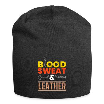 Blood Sweat & Leather Lederhandwerk - Jersey-Beanie - Anthrazit - Vorne