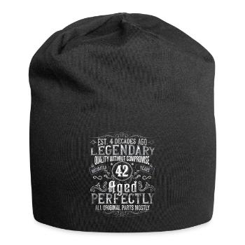 Legendär 42 Jahre alt Geschenk zum 42. Geburtstag - Jersey-Beanie - Schwarz - Vorne